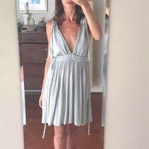 handmade ethereal crystal blue braided cotton goddess mini dress small